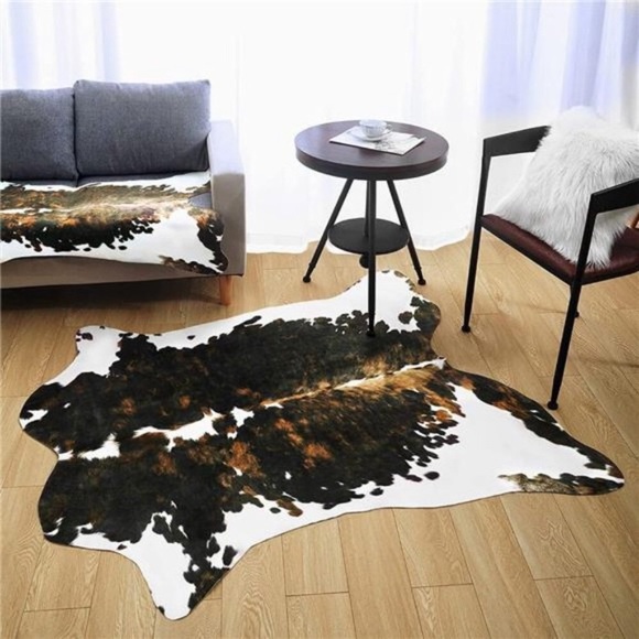 Faux Cowhide Rug 3.6x2.3 Feet, Premium Durable Cow Print Rugs for Living Room - Picture 5 of 6